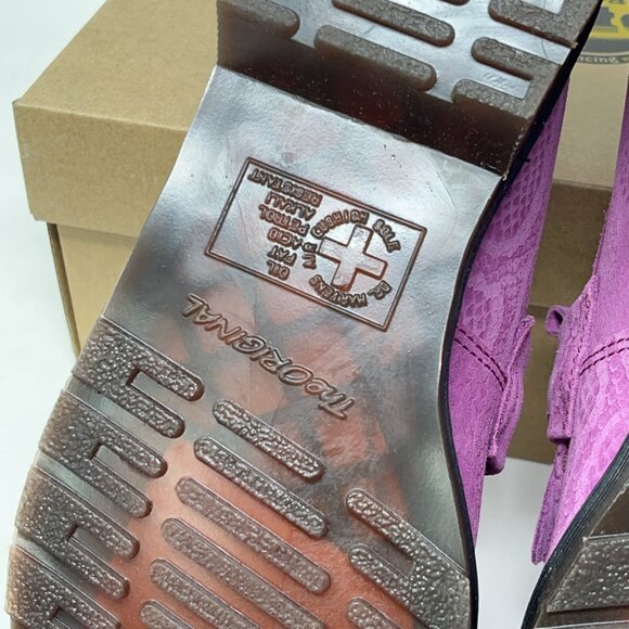 BNIB Dr. Martens Adrian Snaffle Repello Calf Python Emboss Thrift Pink M10 W11 - Picture 14 of 14